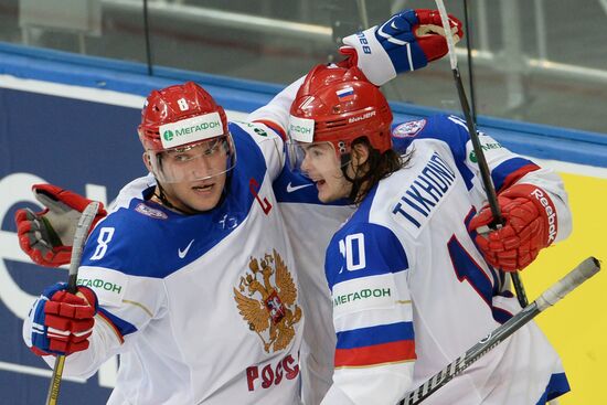 2014 IIHF World Championship. Russia -- USA match