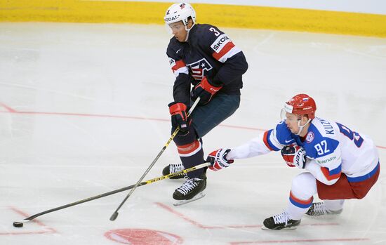 2014 IIHF World Championship. Russia -- USA match