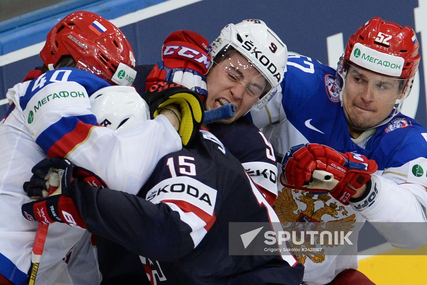 2014 IIHF World Championship. Russia -- USA match