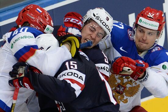 2014 IIHF World Championship. Russia -- USA match