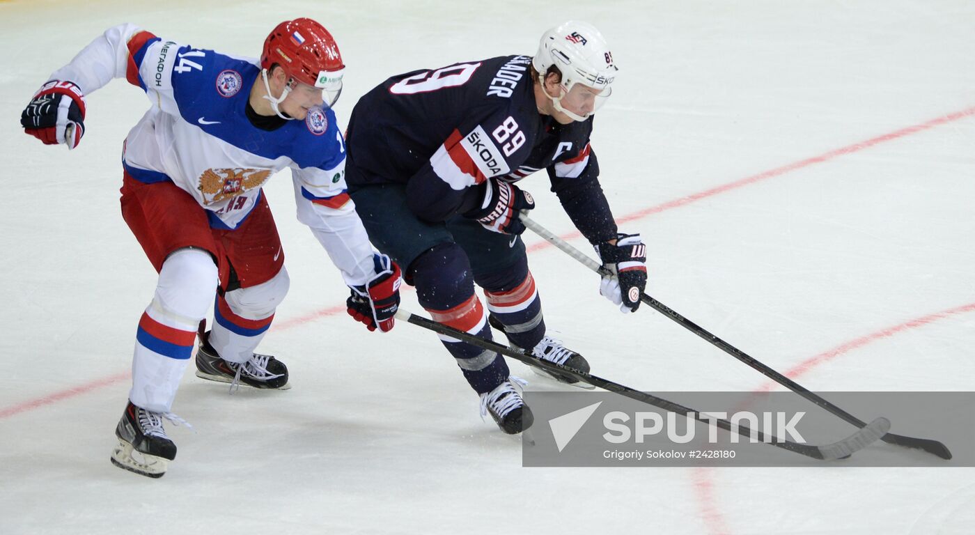 2014 IIHF World Championship. Russia -- USA match