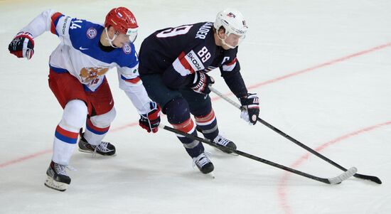 2014 IIHF World Championship. Russia -- USA match