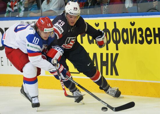 2014 IIHF World Championship. Russia -- USA match