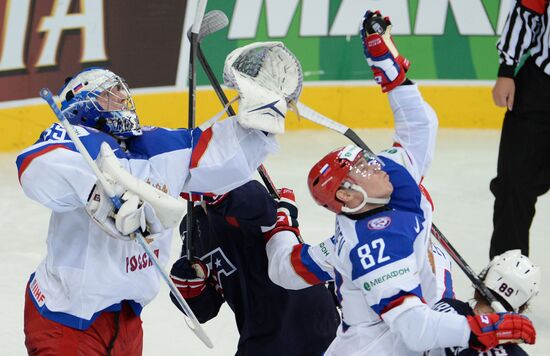2014 IIHF World Championship. Russia -- USA match