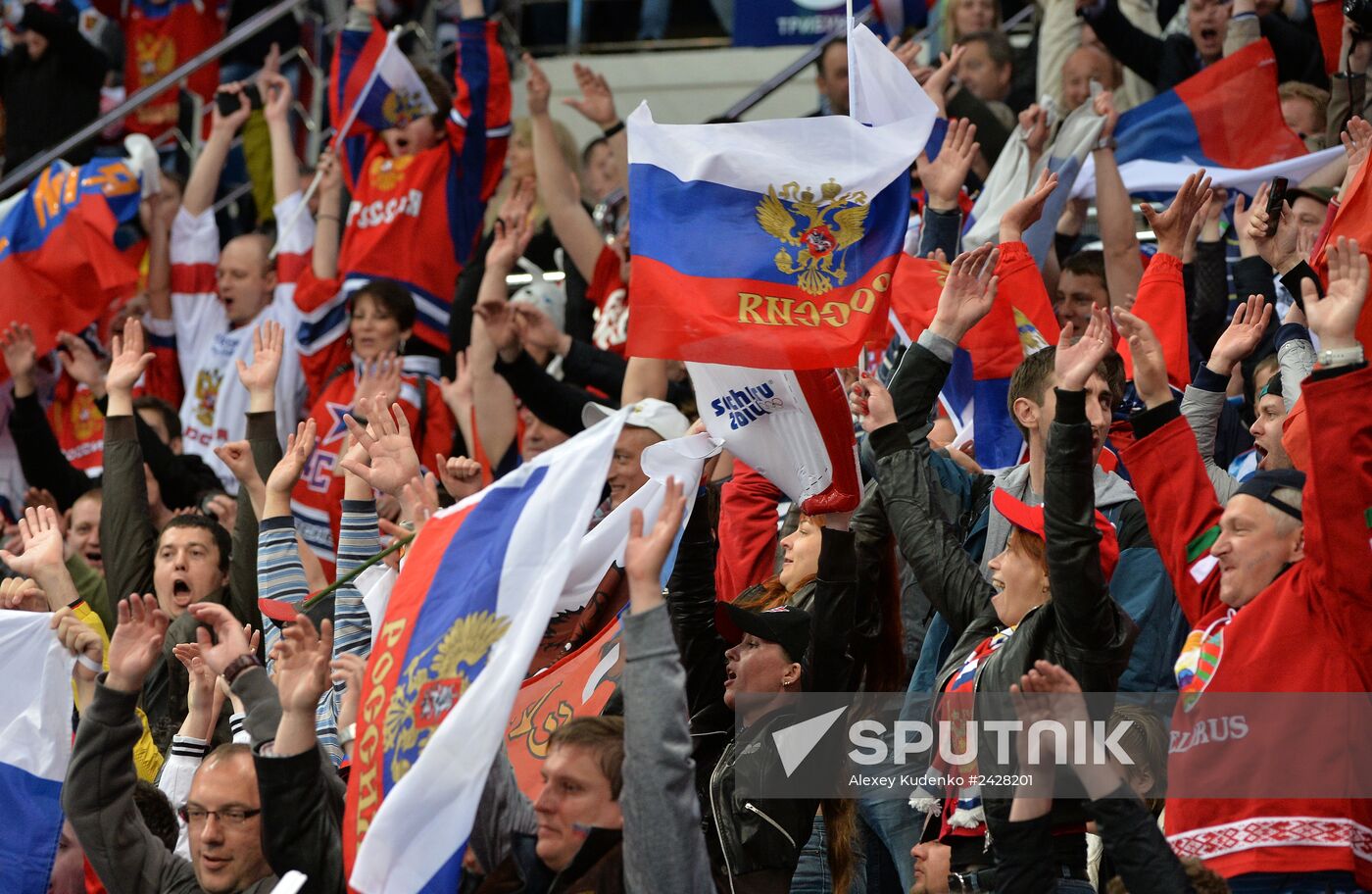 2014 IIHF World Championship. Russia -- USA match