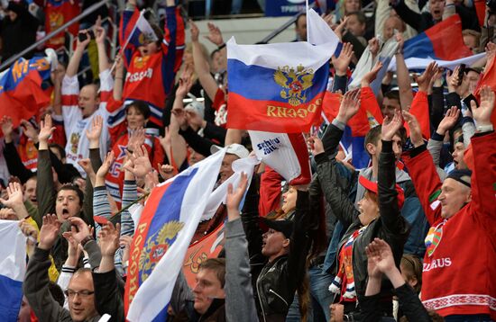 2014 IIHF World Championship. Russia -- USA match