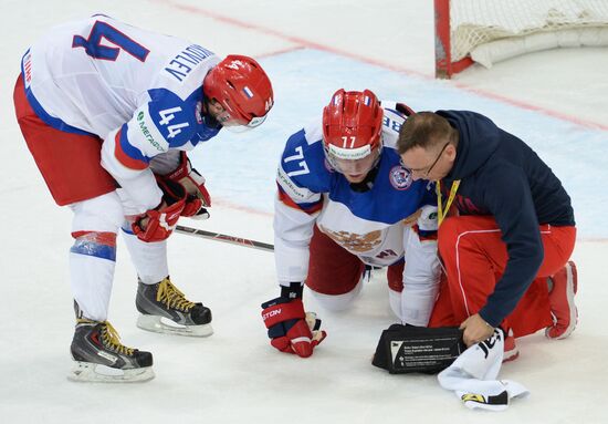 2014 IIHF World Championship. Russia -- USA match