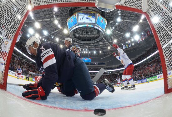 2014 IIHF World Championship. Russia -- USA match