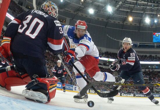 2014 IIHF World Championship. Russia -- USA match