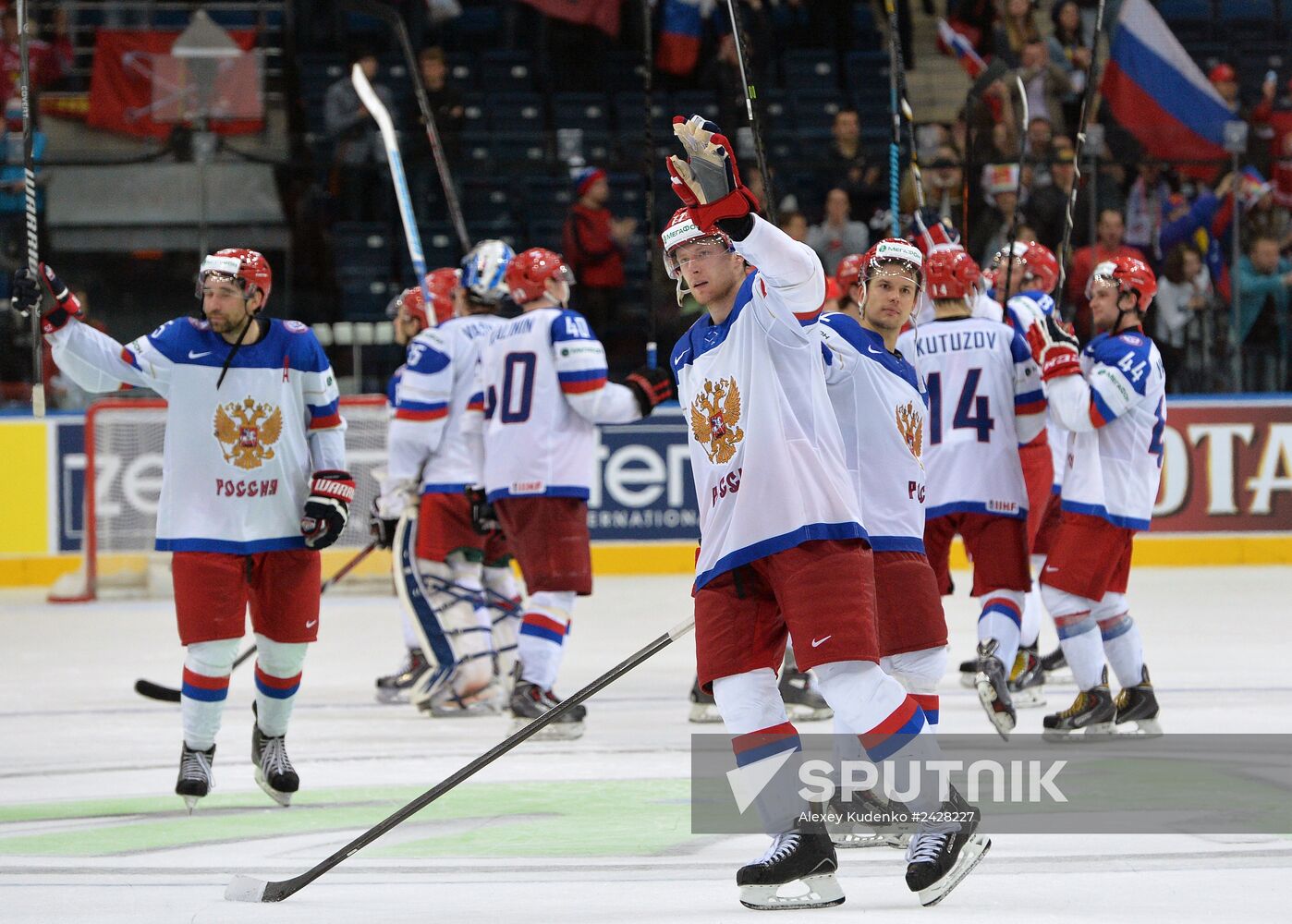 2014 IIHF World Championship. Russia -- USA match