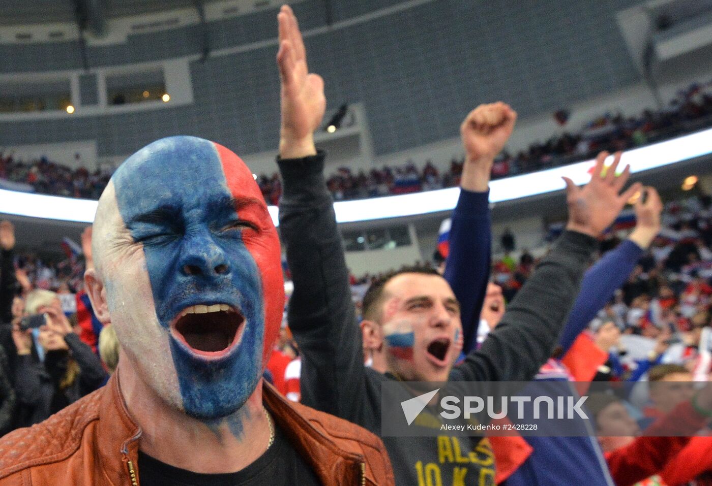 2014 IIHF World Championship. Russia -- USA match