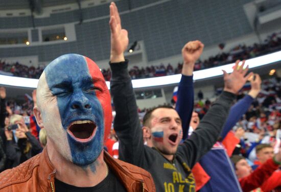 2014 IIHF World Championship. Russia -- USA match