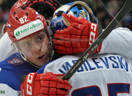 2014 IIHF World Championship. Russia -- USA match
