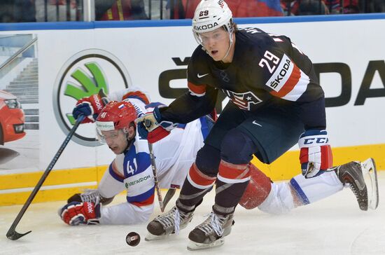 2014 IIHF World Championship. Russia -- USA match