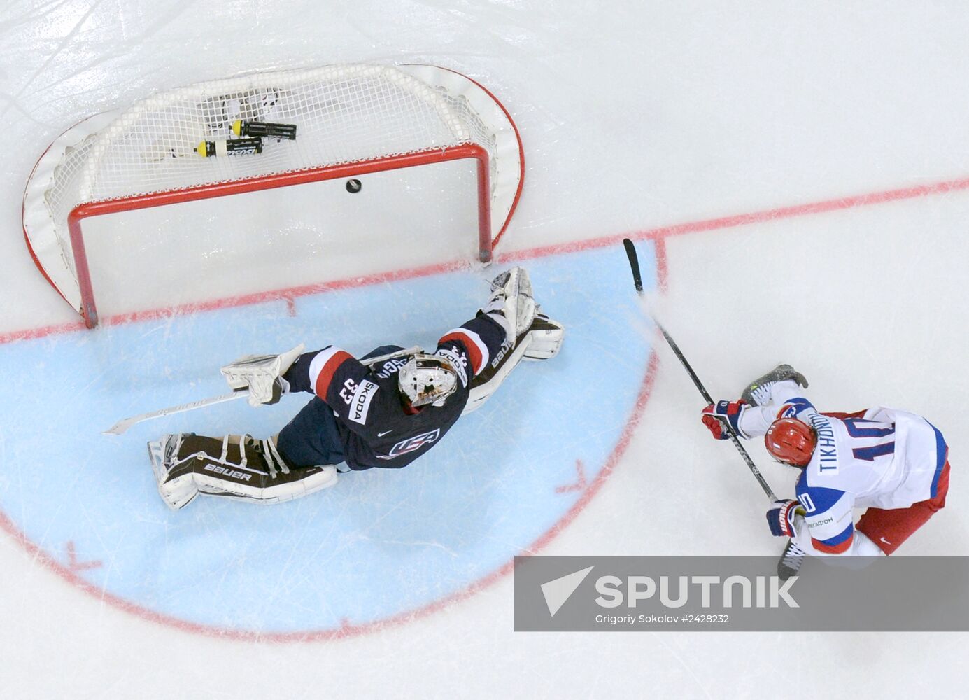 2014 IIHF World Championship. Russia -- USA match