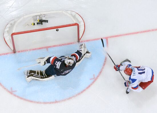 2014 IIHF World Championship. Russia -- USA match