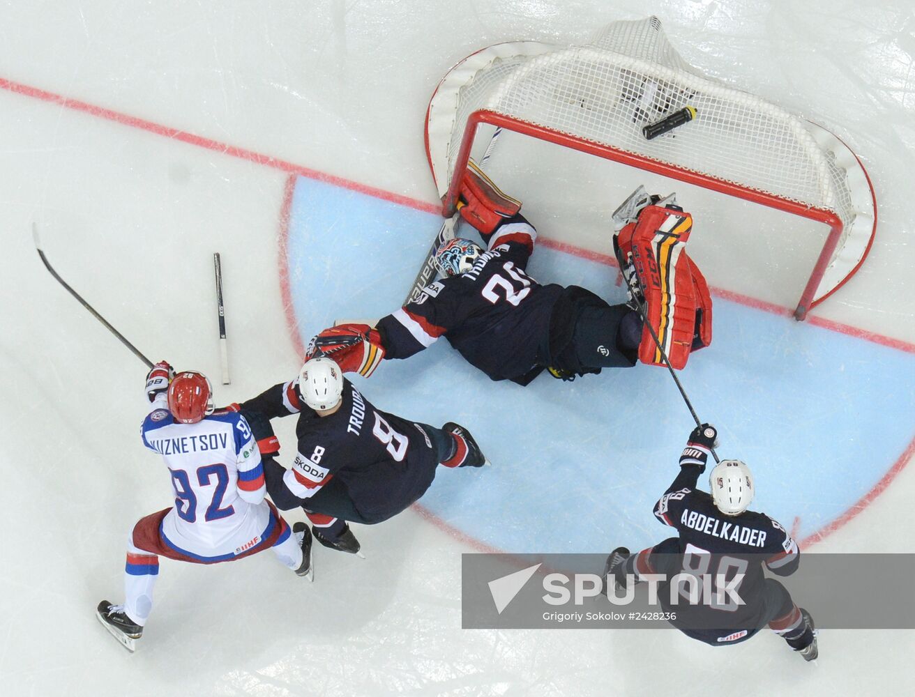 2014 IIHF World Championship. Russia -- USA match