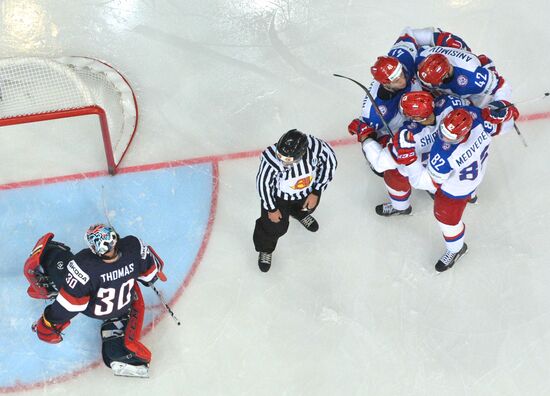 2014 IIHF World Championship. Russia -- USA match