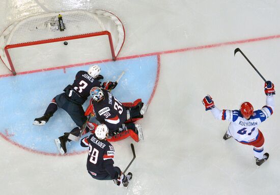 2014 IIHF World Championship. Russia -- USA match