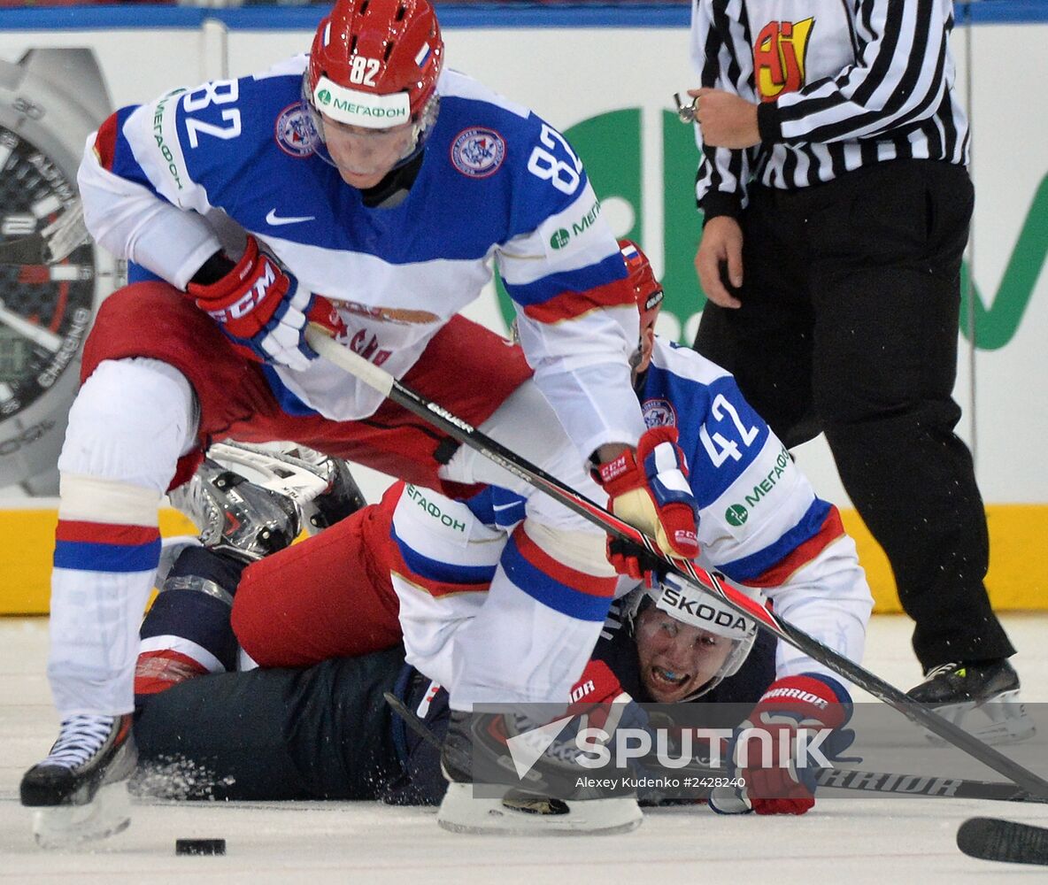 2014 IIHF World Championship. Russia -- USA match