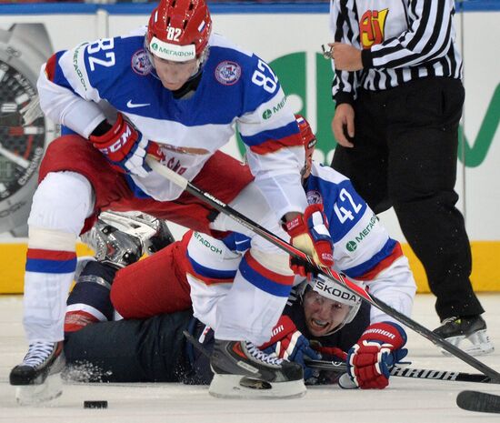 2014 IIHF World Championship. Russia -- USA match