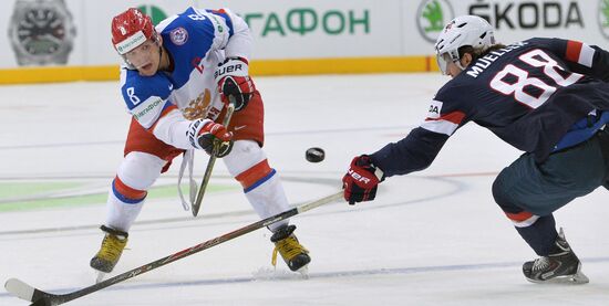 2014 IIHF World Championship. Russia -- USA match