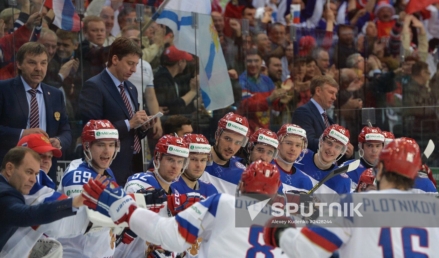 2014 IIHF World Championship. Russia -- USA match