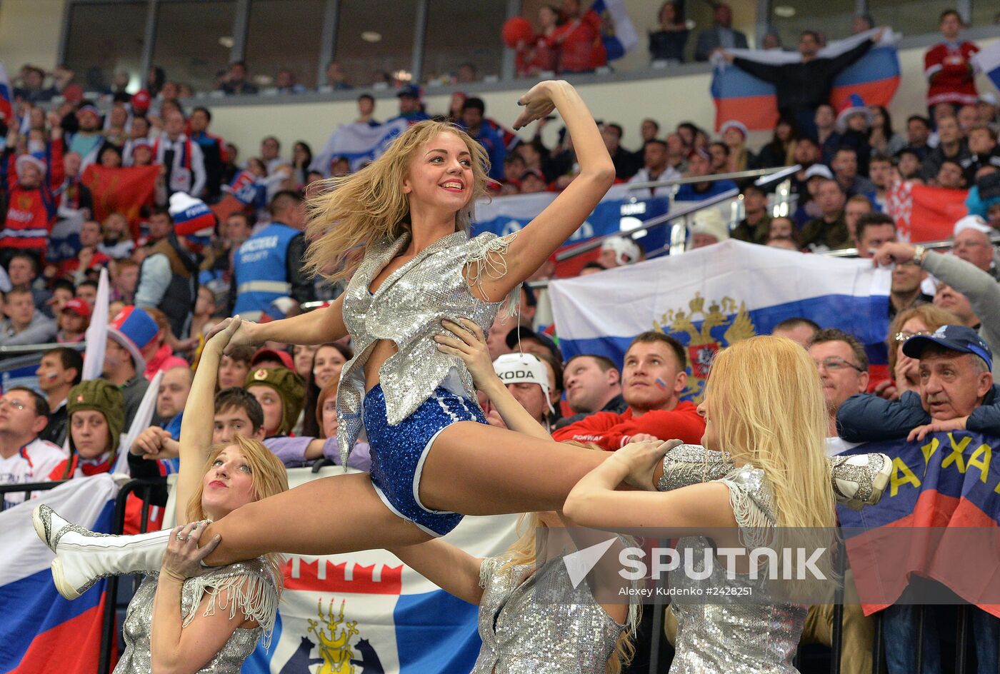2014 IIHF World Championship. Russia -- USA match