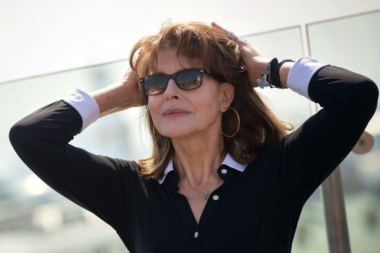 Photo-call of Fanny Ardant during premiere of film Obsessive Rhythms
