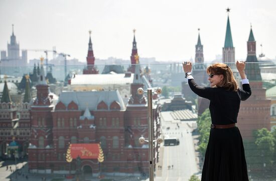 Photo-call of Fanny Ardant during premiere of film Obsessive Rhythms