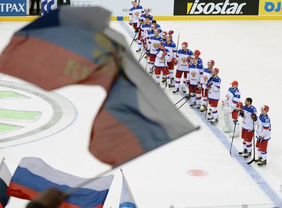 2014 IIHF World Championship. Russia -- USA match