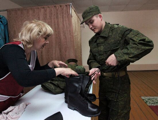A recruit depot in the Primorye Territory