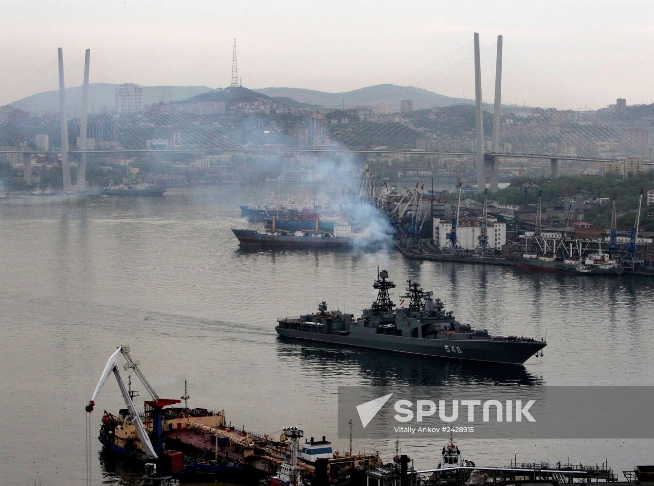 Pacific Fleet warships sail out for upcoming naval exercise