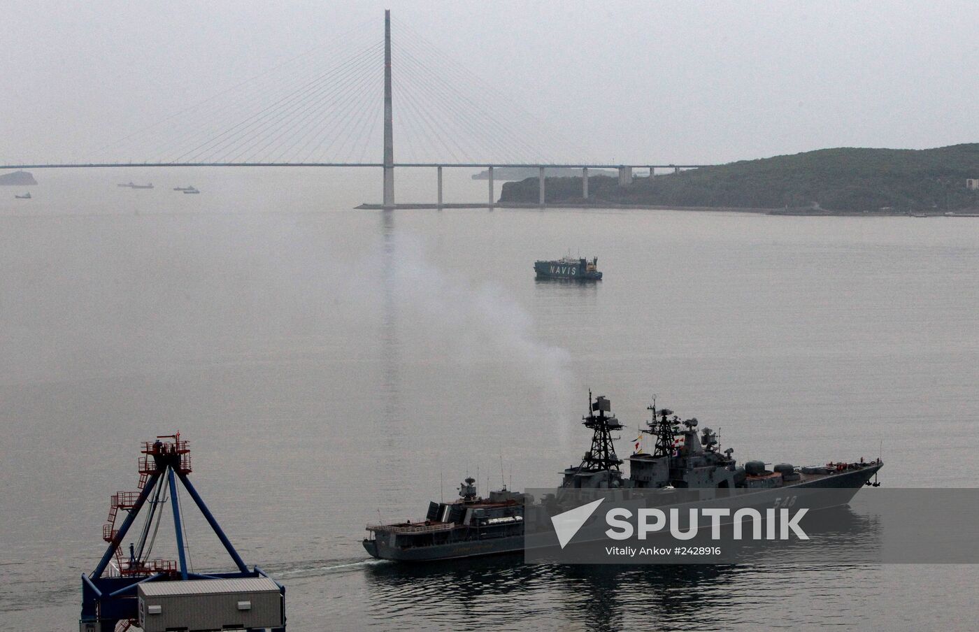 Pacific Fleet warships sail out for upcoming naval exercise