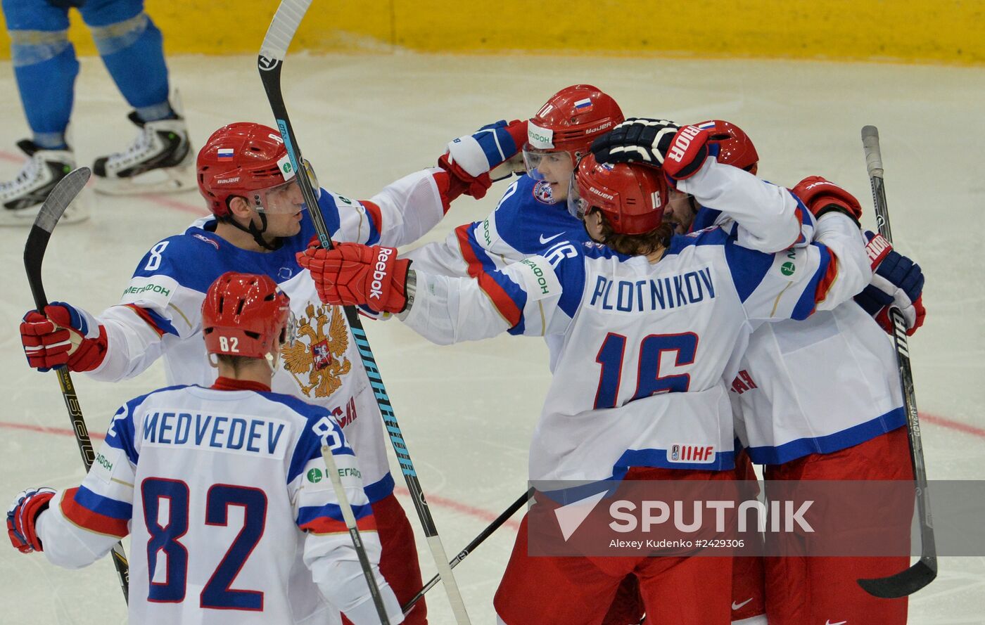 2014 Men's World Ice Hockey Championships. Russia vs. Kazakhstan