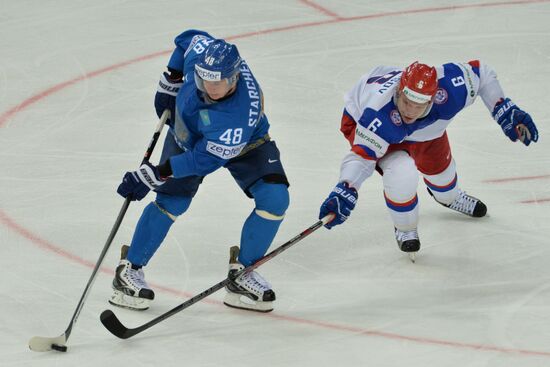 2014 IIHF World Championship. Russia -- Kazakhstan match