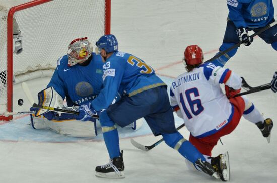 2014 IIHF World Championship. Russia -- Kazakhstan match