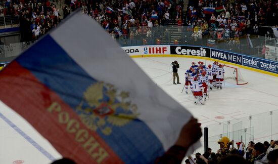 2014 IIHF World Championship. Russia -- Kazakhstan match