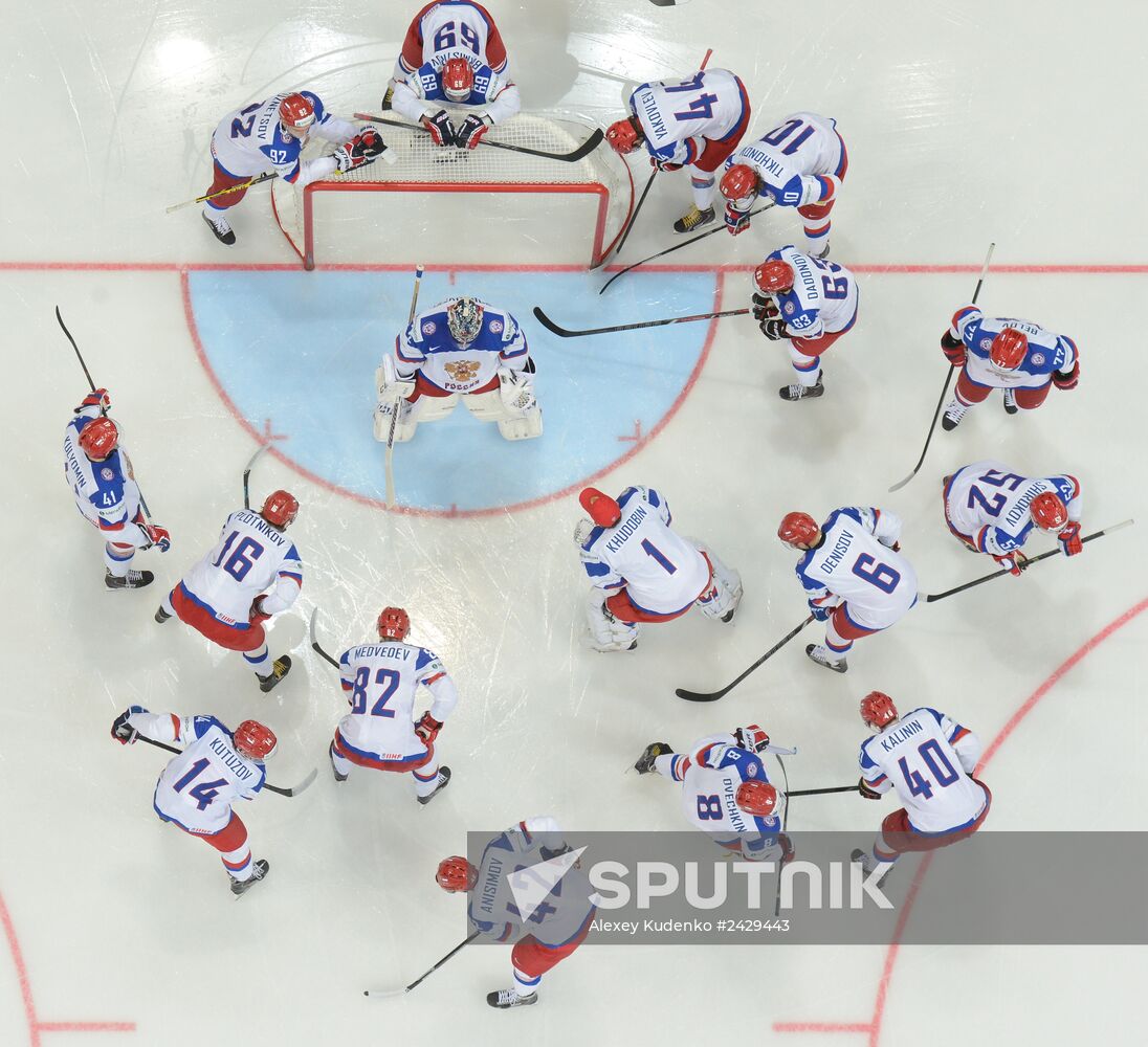 2014 IIHF World Championship. Russia -- Kazakhstan match