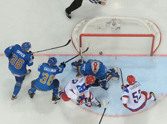 2014 IIHF World Championship. Russia -- Kazakhstan match