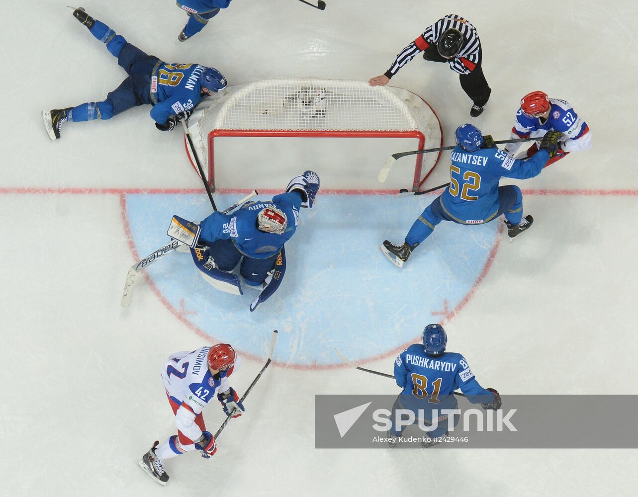 2014 IIHF World Championship. Russia -- Kazakhstan match
