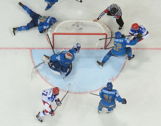2014 IIHF World Championship. Russia -- Kazakhstan match