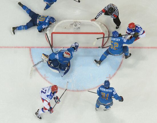2014 IIHF World Championship. Russia -- Kazakhstan match