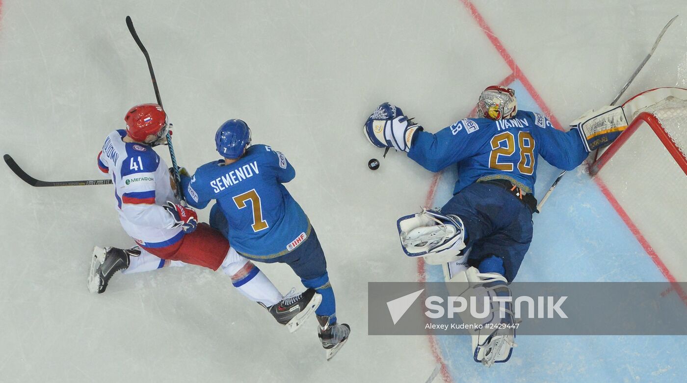 2014 IIHF World Championship. Russia -- Kazakhstan match