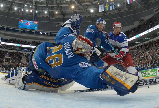 2014 IIHF World Championship. Russia -- Kazakhstan match