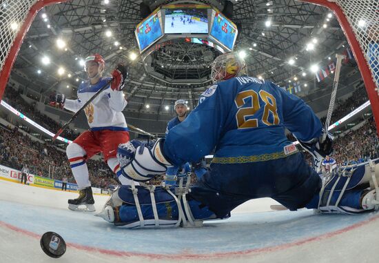 2014 IIHF World Championship. Russia -- Kazakhstan match