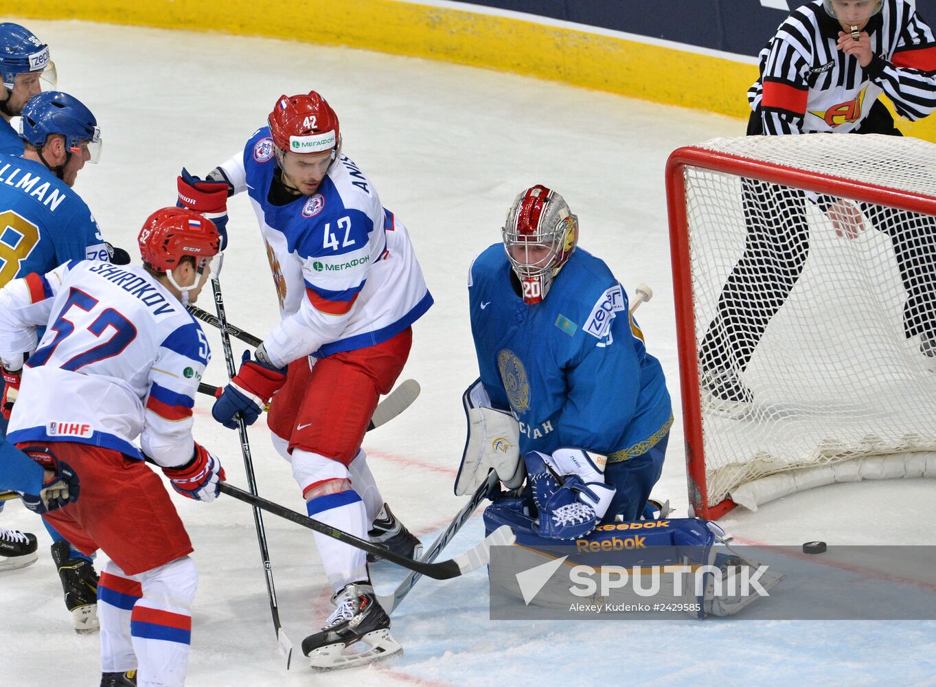 2014 IIHF World Championship. Russia -- Kazakhstan match