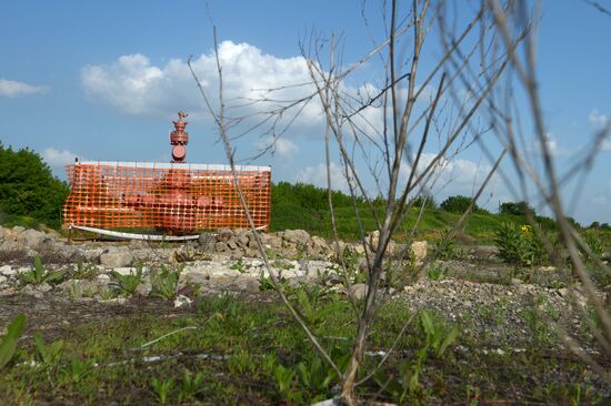 Shale gas well in Zhelannoye village, Donetsk Region