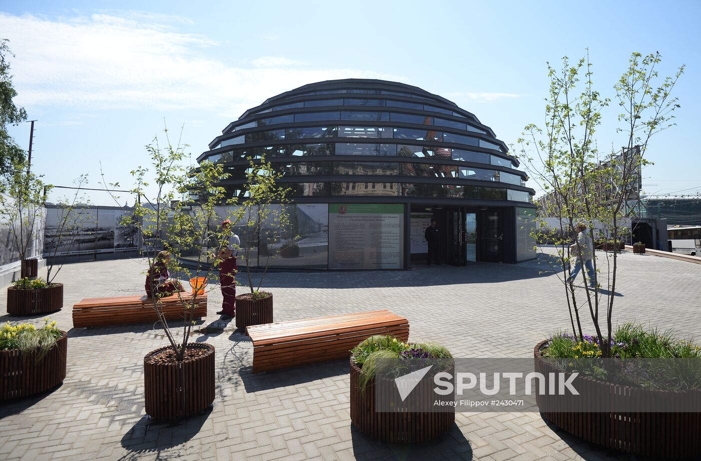 Infobox on territory of future Zaryadye Park