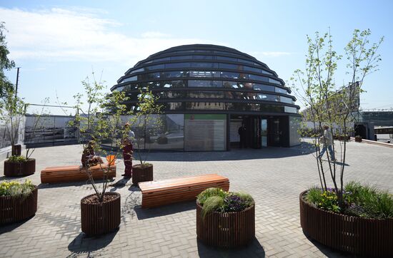 Infobox on territory of future Zaryadye Park